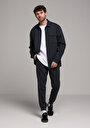 thumb-Regular Fit Orta Bel Düz Erkek Antrasit Eşofman Altı