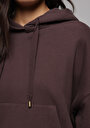 thumb-Relax Fit Kapüşonlu Düz Kadın Kahverengi Sweatshirt
