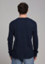 thumb-Regular Fit Yuvarlak Yaka Düz Erkek Mavi Uzun Kol Tişört