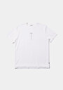thumb-Comfort Fit Yuvarlak Yaka Jakarlı Erkek Beyaz Kısa Kol Tişört