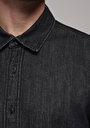thumb-Regular Fit Klasik Yaka Düz Erkek Siyah Uzun Kol Gömlek