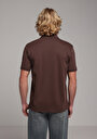 thumb-Regular Fit Polo Yaka Düz Erkek Kahverengi Kısa Kol Tişört
