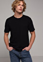 thumb-Regular Fit Yuvarlak Yaka Düz Erkek Siyah Kısa Kol Tişört