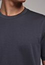 thumb-Regular Fit Yuvarlak Yaka Düz Erkek Lacivert Kısa Kol Tişört