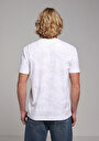 thumb-Regular Fit Yuvarlak Yaka Baskılı Erkek Beyaz Kısa Kol Tişört