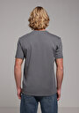 thumb-Regular Fit Yuvarlak Yaka Düz Erkek Gri Kısa Kol Tişört