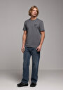 thumb-Regular Fit Yuvarlak Yaka Düz Erkek Gri Kısa Kol Tişört