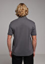 thumb-Regular Fit Polo Yaka Düz Erkek Antrasit Kısa Kol Tişört