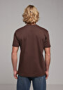 thumb-Regular Fit Yuvarlak Yaka Düz Erkek Kahverengi Kısa Kol Tişört