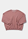 thumb-Relax Fit Yuvarlak Yaka Düz Kadın Pembe Sweatshirt