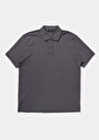thumb-Regular Fit Polo Yaka Düz Erkek Antrasit Kısa Kol Tişört