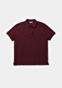 thumb-Regular Fit Polo Yaka Düz Erkek Mor Kısa Kol Tişört