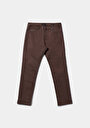 thumb-Regular Fit Orta Bel Düz Paça Erkek Kahverengi  Pantolon