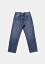 thumb-Loose Relaxed Fit   Erkek Mid İndigo Denim Jean Pantolon