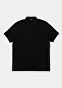 thumb-Regular Fit Polo Yaka Düz Erkek Siyah Kısa Kol Tişört