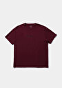 thumb-Comfort Fit Yuvarlak Yaka Düz Erkek Mor Kısa Kol Tişört