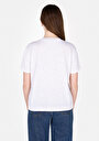 thumb-Regular Fit Yuvarlak Yaka Düz Kadın Beyaz Kısa Kol Tişört
