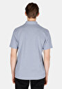 thumb-Comfort Fit Polo Yaka Düz Erkek Mavi Kısa Kol Tişört