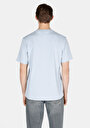 thumb-Comfort Fit Yuvarlak Yaka Düz Erkek Mavi Kısa Kol Tişört
