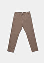 thumb-Slim Fit Orta Bel Düz Paça Erkek Bej Astarsız Pantolon