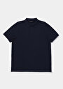 thumb-Regular Fit Polo Yaka Düz Erkek Lacivert Kısa Kol Tişört