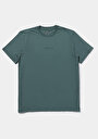 thumb-Regular Fit Yuvarlak Yaka Düz Erkek Yeşil Kısa Kol Tişört