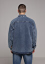 thumb-Oversize Fit   Erkek Mavi Shacket