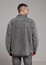 thumb-Oversize Fit   Erkek Antrasit Shacket