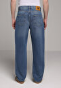 thumb-Loose Relaxed Fit   Erkek Mid İndigo Denim Jean Pantolon
