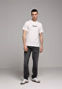 thumb-Regular Fit Yuvarlak Yaka Düz Erkek Beyaz Kısa Kol Tişört