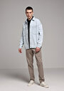 thumb-Regular Fit   Erkek Light İndigo Denim Shacket