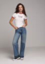 thumb-Regular Fit   Kadın Light İndigo Denim Jean Pantolon