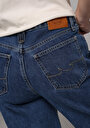 thumb-Loose Fit   Kadın Dark İndigo Denim Jean Pantolon