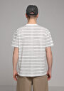 thumb-Regular Fit Yuvarlak Yaka Çizgili Erkek Yeşil Kısa Kol Tişört
