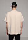 thumb-Comfort Fit Yuvarlak Yaka Düz Erkek Bej Kısa Kol Tişört