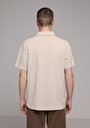 thumb-Regular Fit Polo Yaka Düz Erkek Taş Kısa Kol Tişört