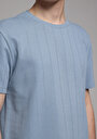 thumb-Regular Fit Yuvarlak Yaka Düz Erkek Mavi Kısa Kol Tişört