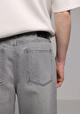 thumb-Baggy Fit   Erkek Grey Denim Jean Pantolon