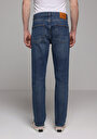 thumb-Straight Fit   Erkek Mid İndigo Denim Jean Pantolon