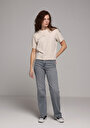 thumb-Straight Fit   Kadın Grey Denim Jean Pantolon