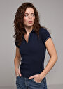 slim-fit-polo-yaka-duz-kadin-lacivert-kisa-kol-tisort