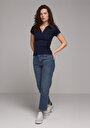 thumb-Straight Fit   Kadın Mid İndigo Denim Jean Pantolon