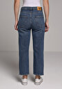 thumb-Straight Fit   Kadın Mid İndigo Denim Jean Pantolon