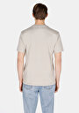 thumb-Comfort Fit Yuvarlak Yaka Düz Erkek Bej Kısa Kol Tişört