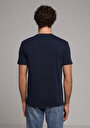 thumb-Regular Fit Yuvarlak Yaka Düz Erkek Lacivert Kısa Kol Tişört