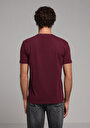 thumb-Regular Fit Yuvarlak Yaka Düz Erkek Mor Kısa Kol Tişört