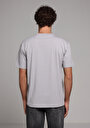 thumb-Comfort Fit Yuvarlak Yaka Düz Erkek Gri Kısa Kol Tişört