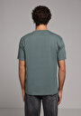 thumb-Comfort Fit Yuvarlak Yaka Düz Erkek Yeşil Kısa Kol Tişört