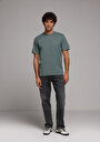 thumb-Comfort Fit Yuvarlak Yaka Düz Erkek Yeşil Kısa Kol Tişört