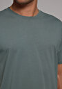 thumb-Comfort Fit Yuvarlak Yaka Düz Erkek Yeşil Kısa Kol Tişört